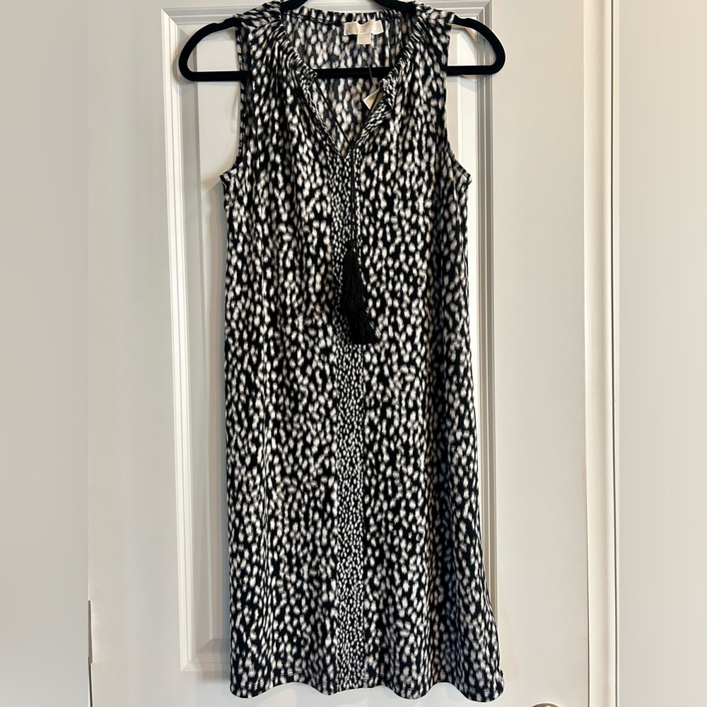 MICHAEL Michael Kors Monochrome Patterned Midi Dress